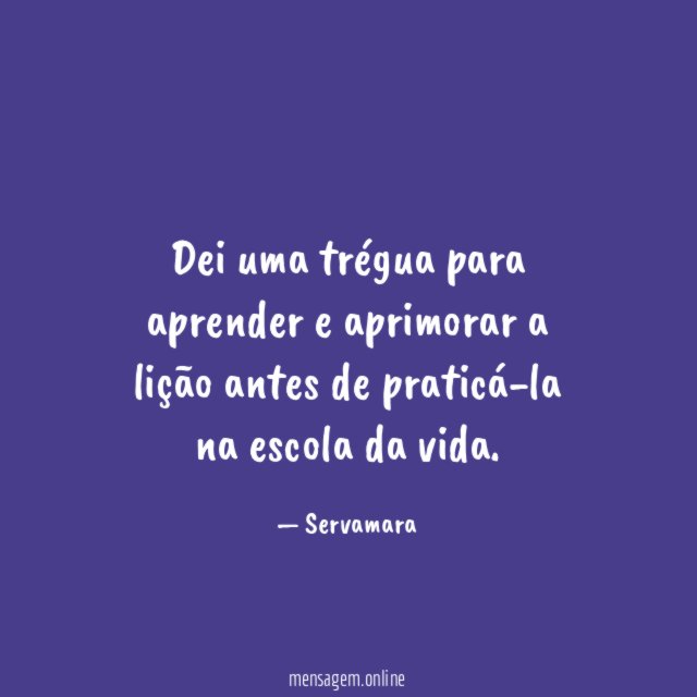Dei uma trégua para aprender e aprimorar a
