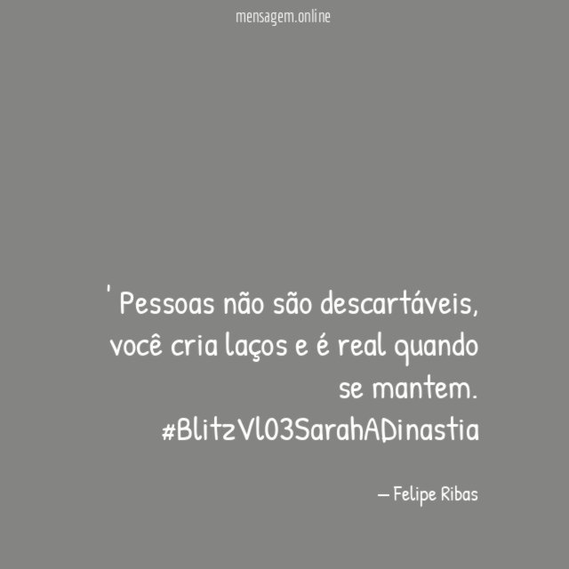 Pessoas não são descartáveis
