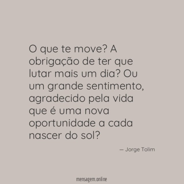 O que te move