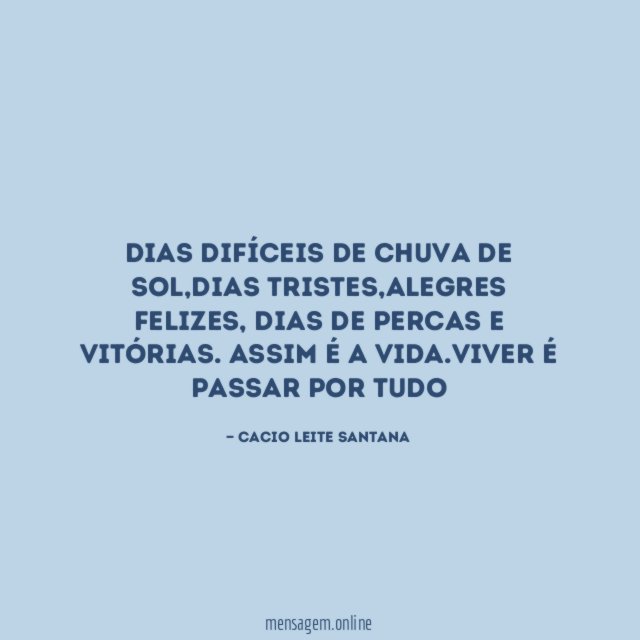 Dias difíceis de chuva de sol