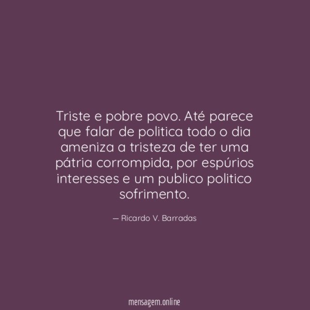 Triste e pobre povo