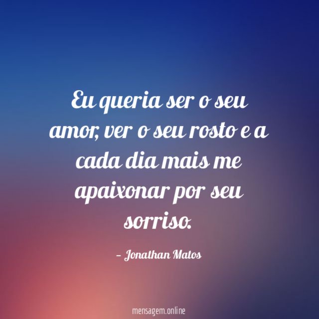 Eu queria ser o seu amor