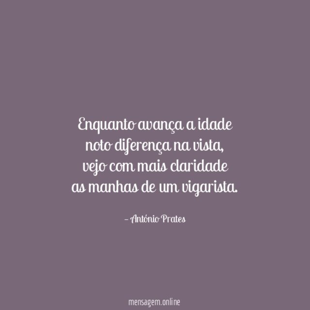 Enquanto avança a idade noto diferença na vista