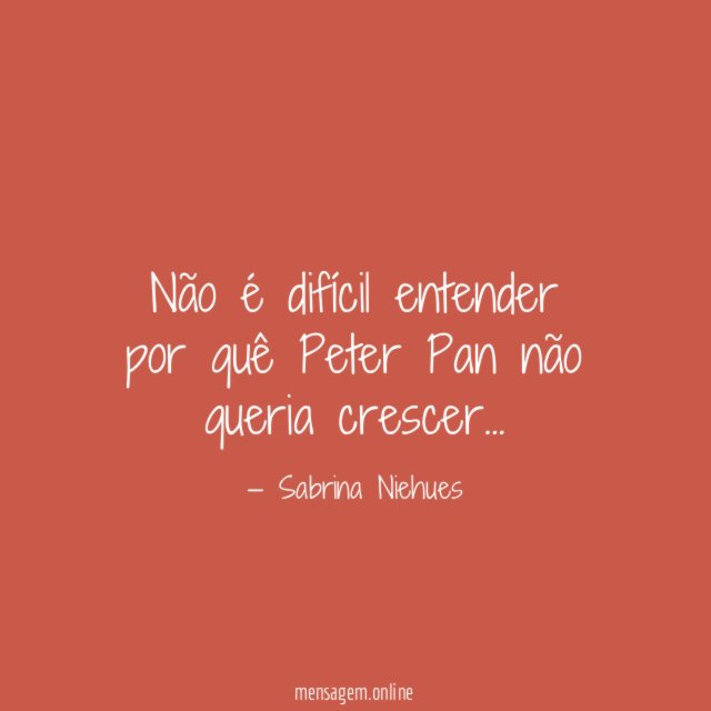 Não é difícil entender por quê Peter Pan