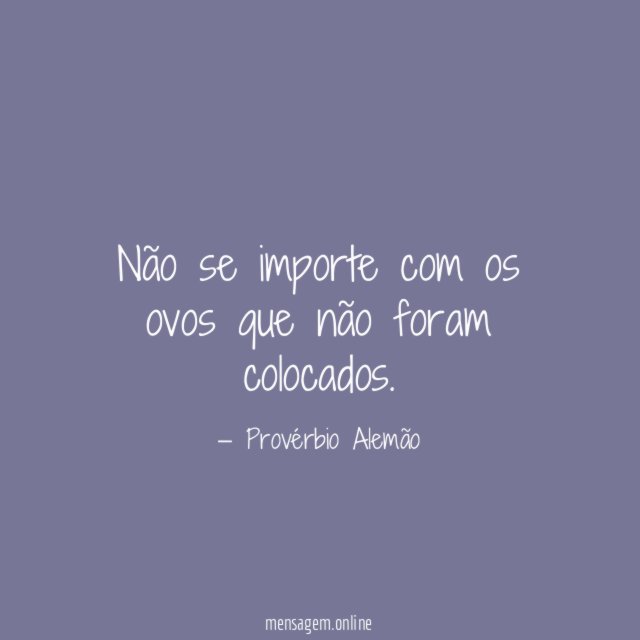 Não se importe com os ovos que não foram colocados