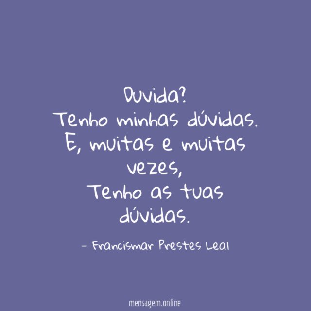 Duvida?
