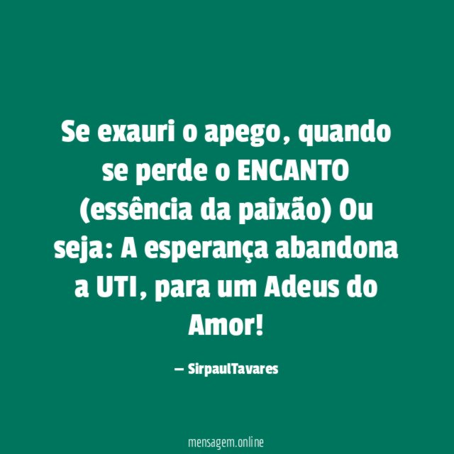 Se exauri o apego