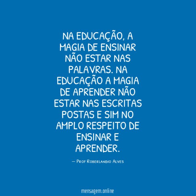 Na educação