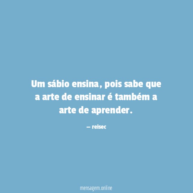 Um sábio ensina