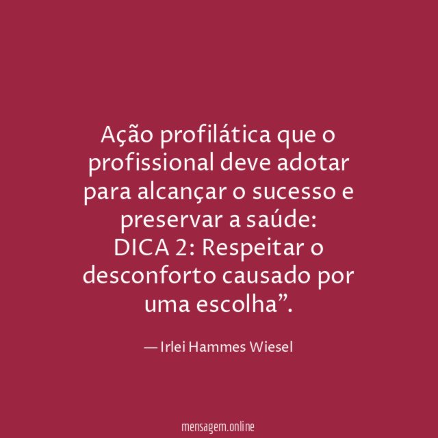 Ação profilática que o profissional deve adotar para