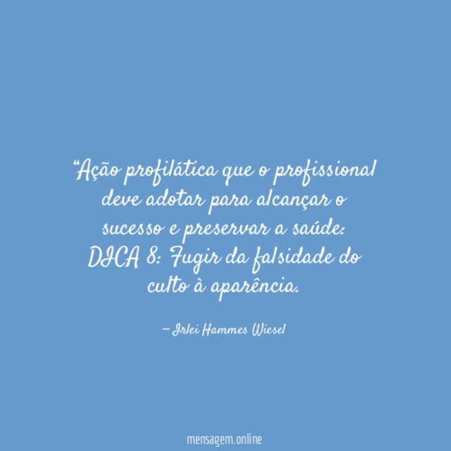 Ação profilática que o profissional deve adotar para