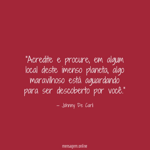 Acredite e procure