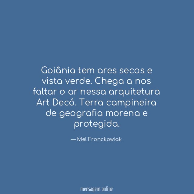 Goiânia tem ares secos e vista verde