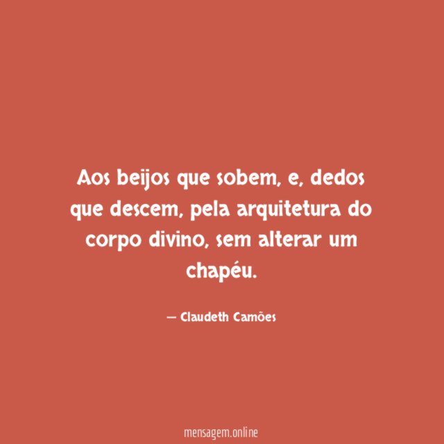 Aos beijos que sobem