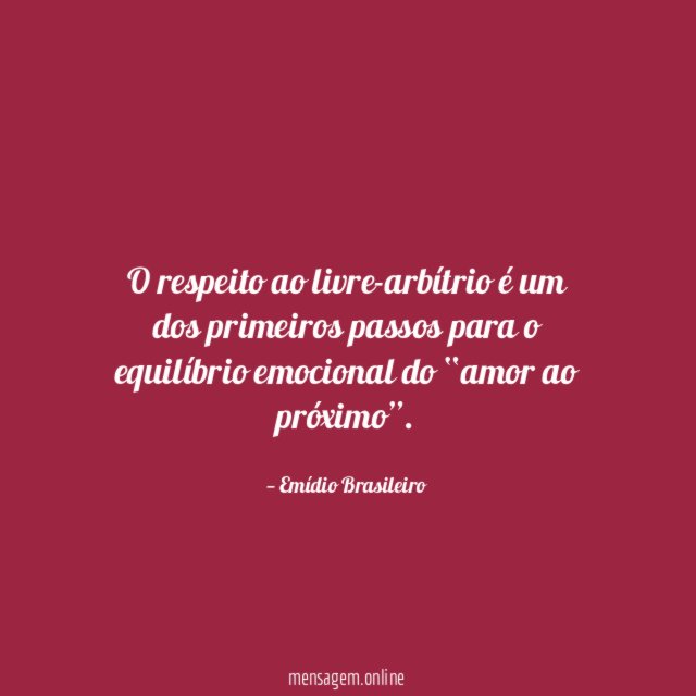 O respeito ao livre-arbítrio é um dos primeiros
