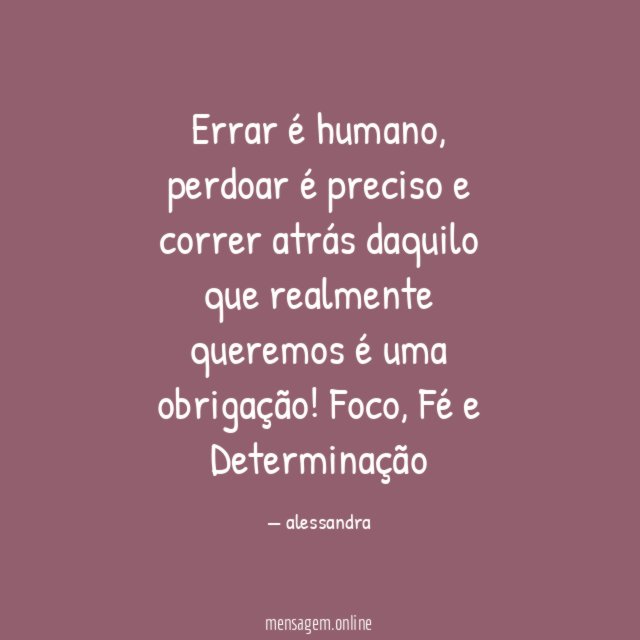 Errar é humano