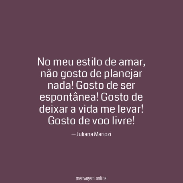 No meu estilo de amar