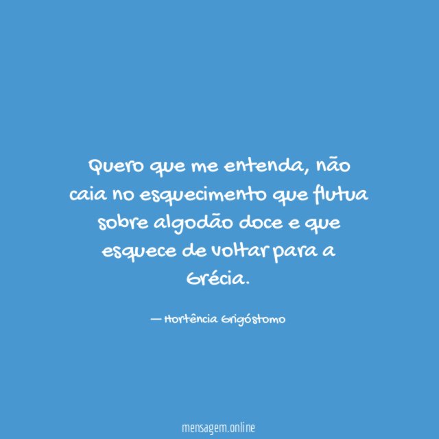 Quero que me entenda