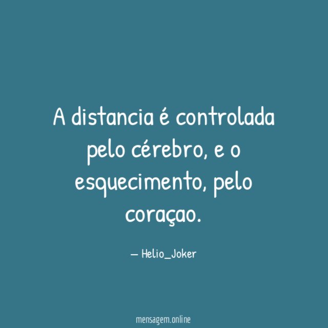 A distancia é controlada pelo cérebro