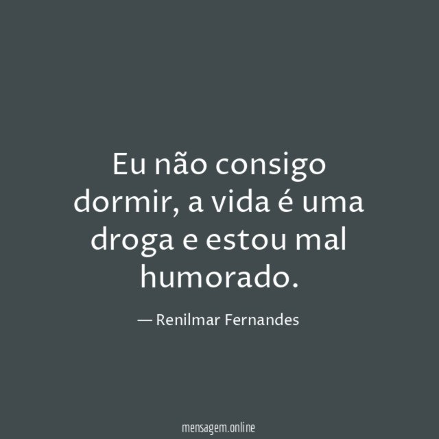 Eu não consigo dormir
