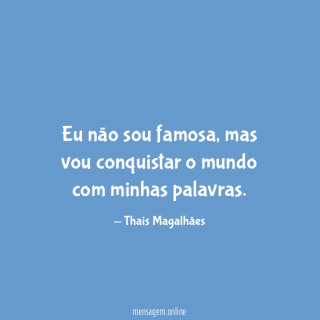 Eu não sou famosa