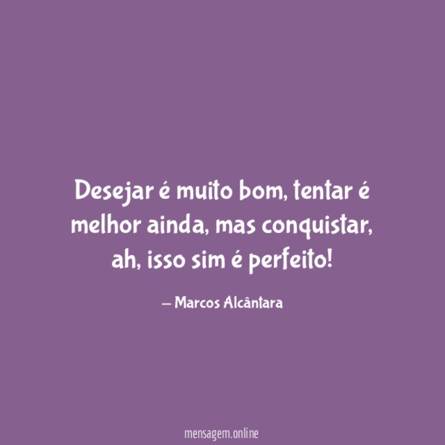 Desejar é muito bom