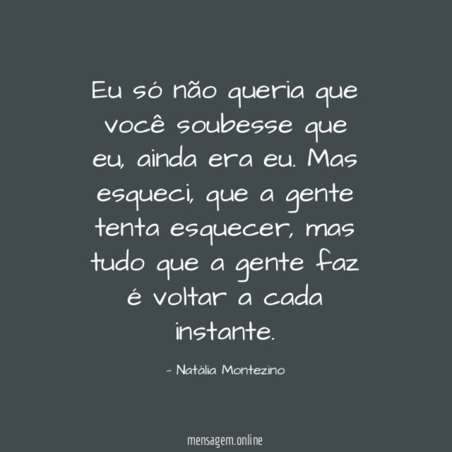 Eu só não queria que você soubesse que eu