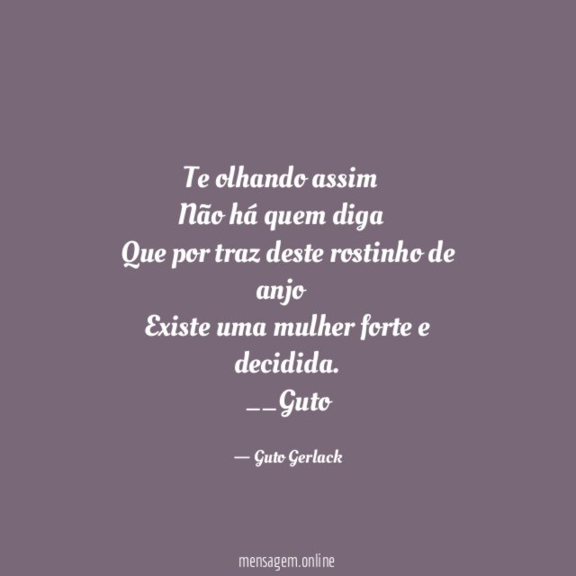 Te olhando assim