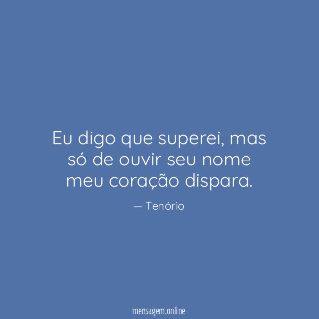 Eu digo que superei