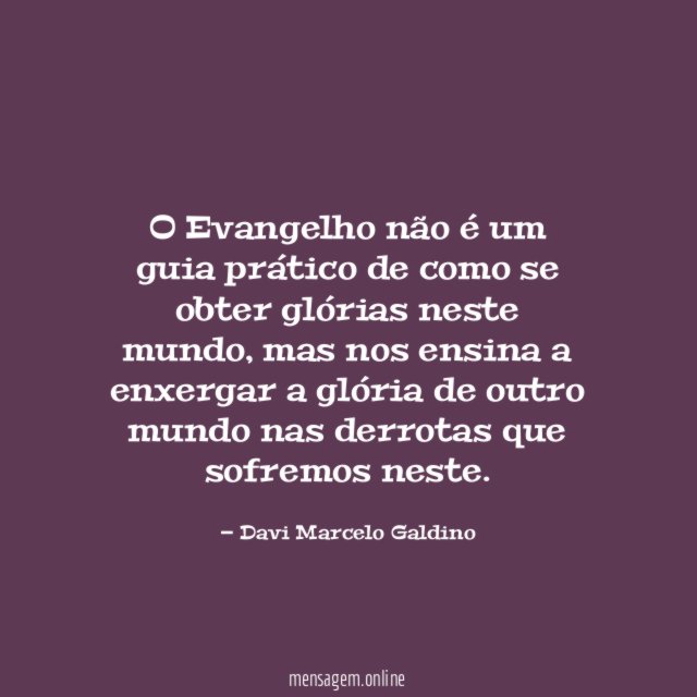 O Evangelho não é um guia prático de