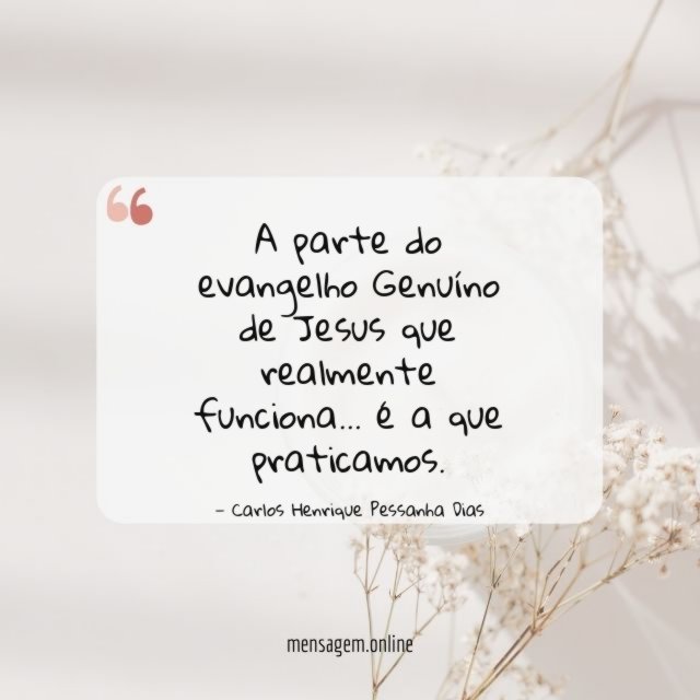 A parte do evangelho Genuíno de Jesus que realmente funciona