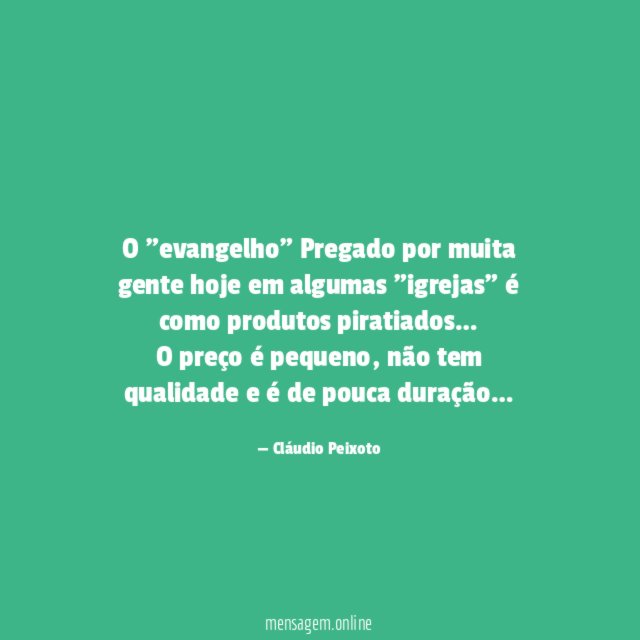O "evangelho" Pregado por muita gente hoje em