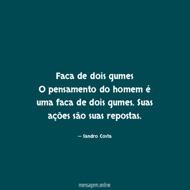 Faca de dois gumes