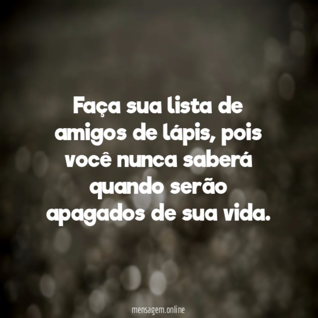 Faça sua lista de amigos de lápis