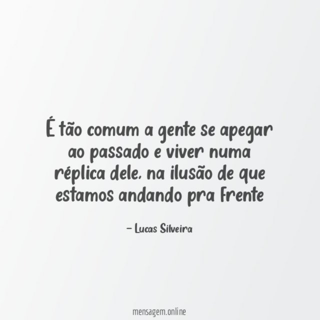 É tão comum a gente se apegar ao