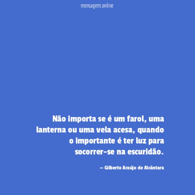 Não importa se é um farol