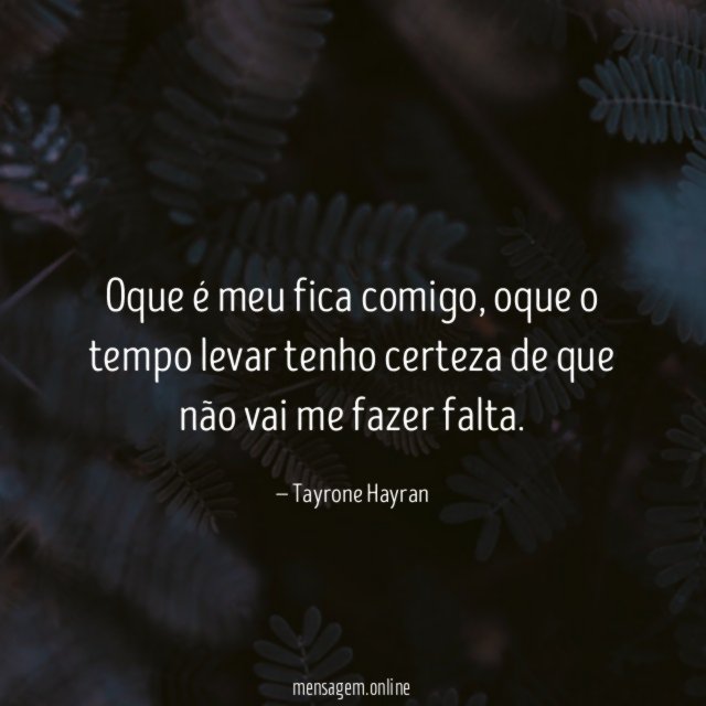 Oque é meu fica comigo