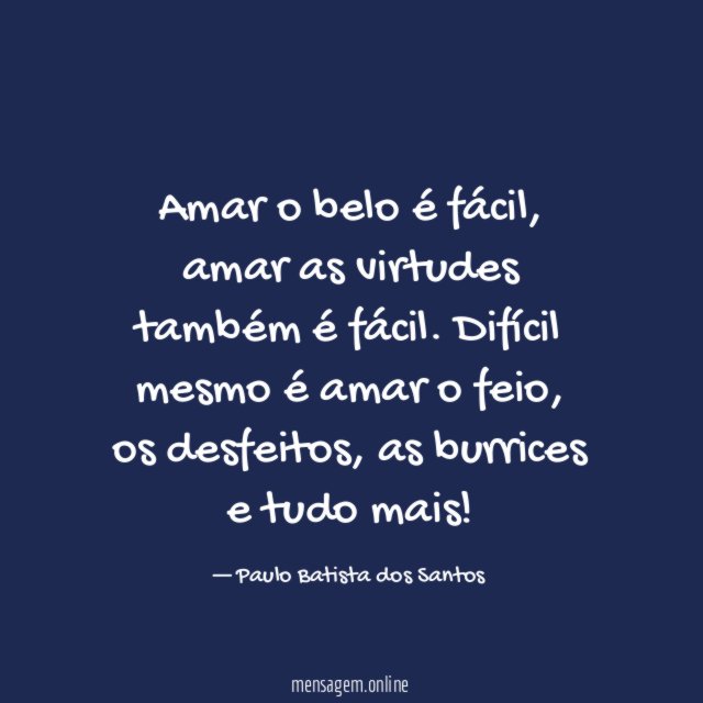 Amar o belo é fácil