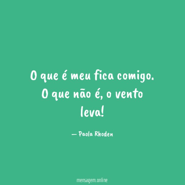 O que é meu fica comigo