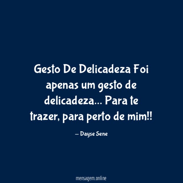 Gesto De Delicadeza