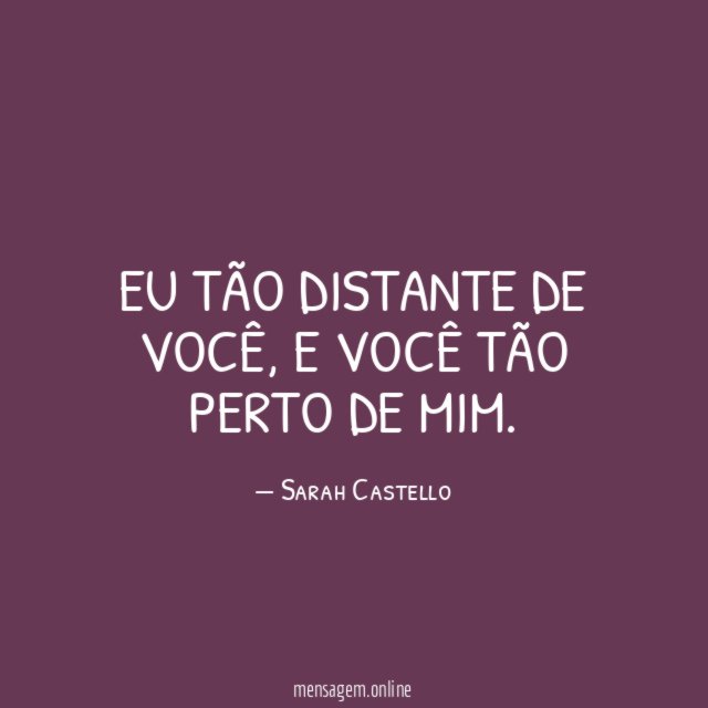 Eu tão distante de você