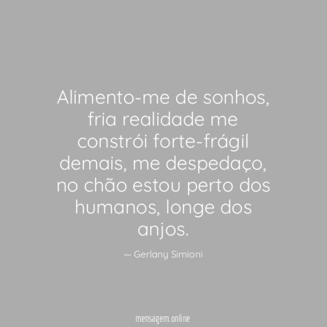 Alimento-me de sonhos