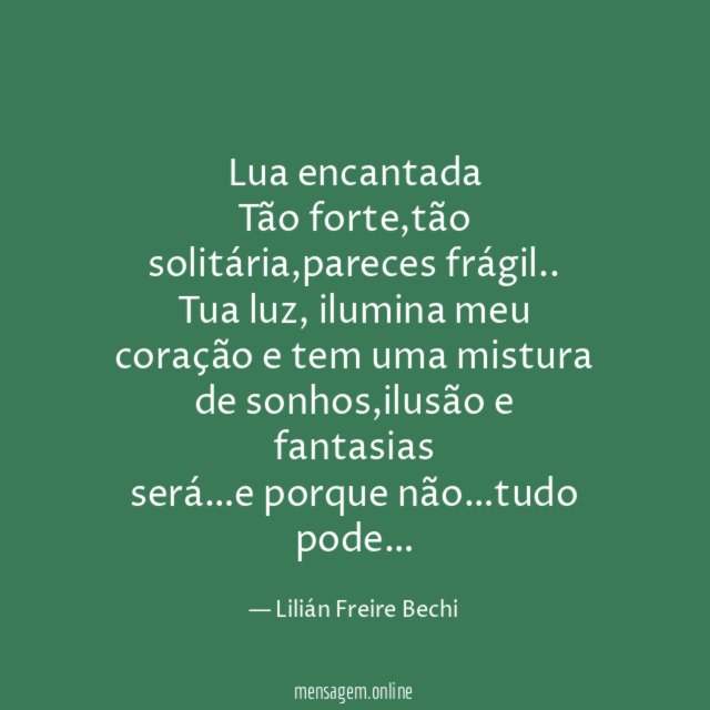 Lua encantada Tão forte