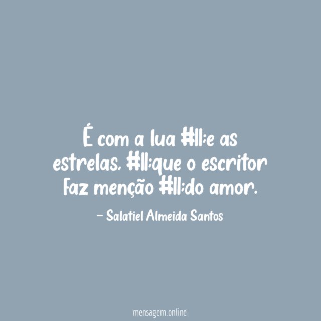 É com a lua #11