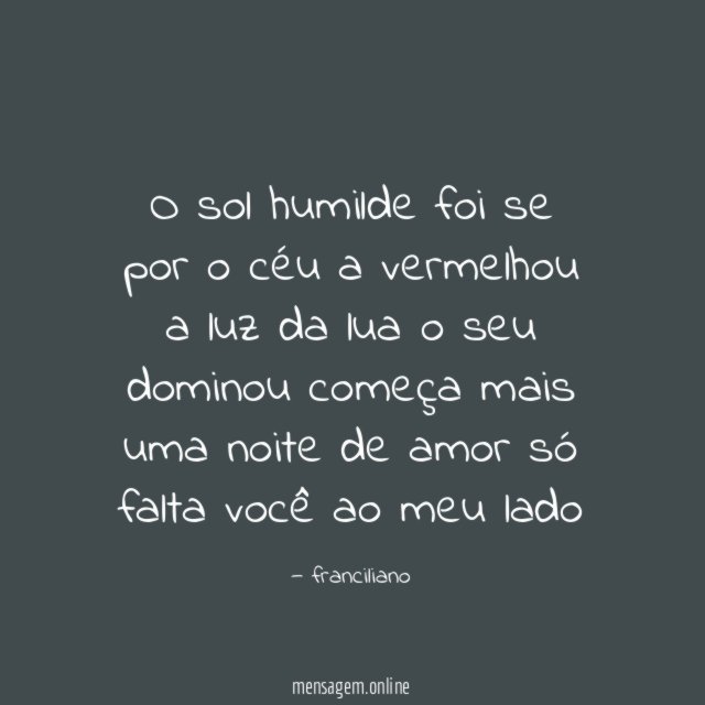O sol humilde foi se por o céu