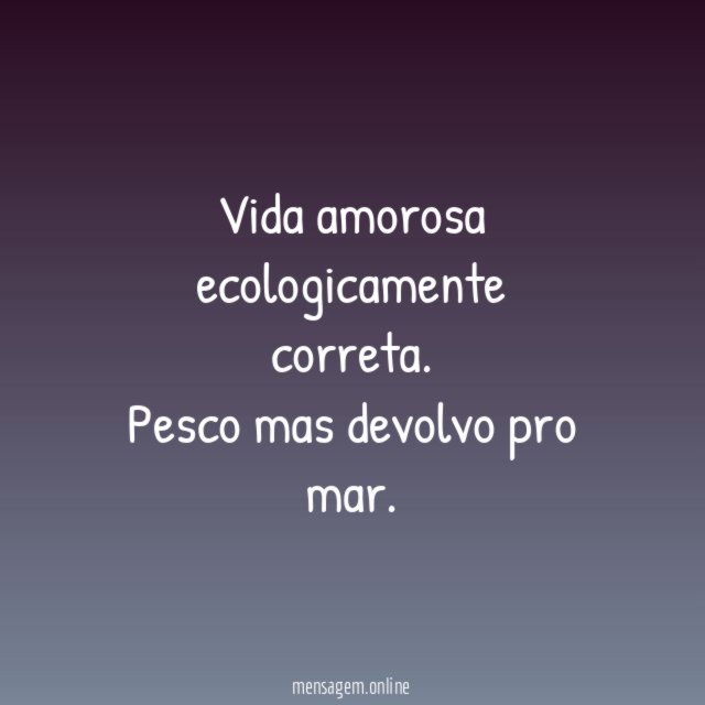 Vida amorosa ecologicamente correta