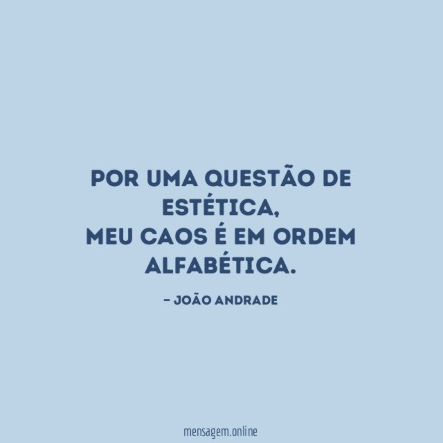 Por uma questão de estética