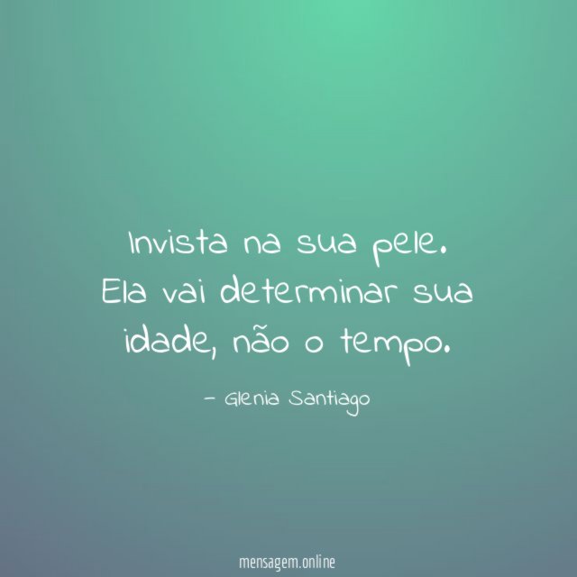 Invista na sua pele