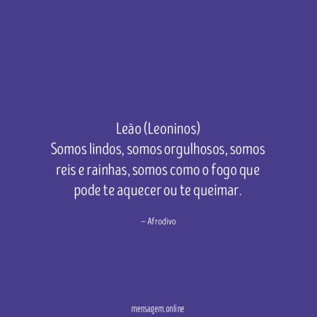 Leão (Leoninos) Somos lindos