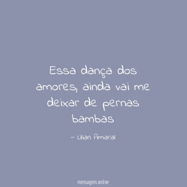 Essa dança dos amores